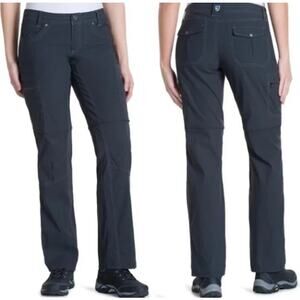 Kuhl Kliffside Convertible Hiking Pants Gray Cargo Pocket Sz 16 Reg EUC